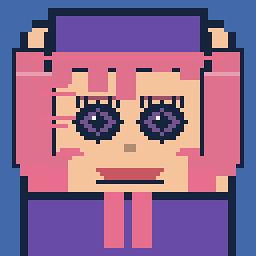 square face with crown bangs, sun hat, diamond eyes, butterfly clip, and bloom cheeks