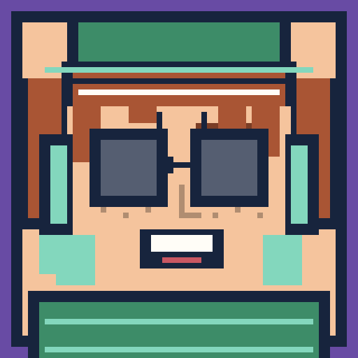 tall square face with cadet cap, square glasses, and headset
